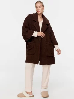 Chocolate Drape Cardi -Pajama Shop 842576 brown back4 t scaled