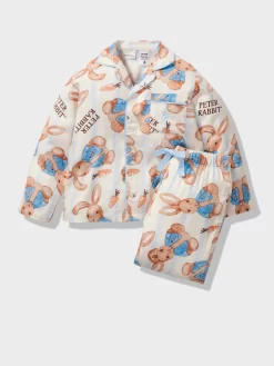 Jnr Kids Peter Rabbit Bamboo Flannelette Pj Set