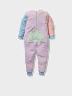 Jnr Girls Lilac Teddy Onesie