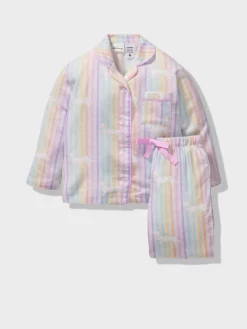 Jnr Girls Rainbow Pj Set