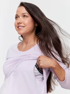 Maternity Penny Stripe Bamboo Flannelette Pj Set -Pajama Shop 850750 multi back2 t scaled