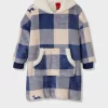 Kids Navy Check Cuddle Shnuggle