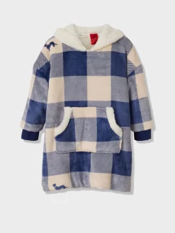 Kids Navy Check Cuddle Shnuggle