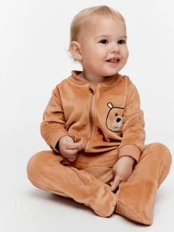 Baby Bear Onesie -Pajama Shop 850753 brown back2 t scaled