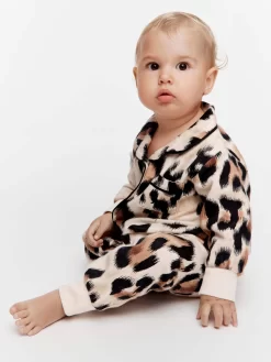 Baby Leopard Bamboo Flannelette Pj Set