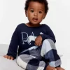 Baby Blue Buffalo Flannelette Pj Set