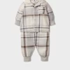 Baby Grey Marle Flannelette Pj Set