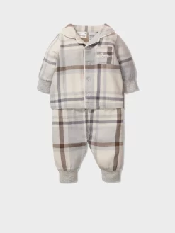 Baby Grey Marle Flannelette Pj Set