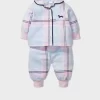 Baby Pink Check Flannelette Pj Set