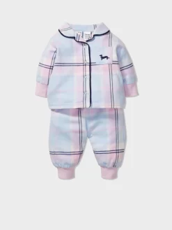 Baby Pink Check Flannelette Pj Set
