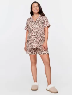 Maternity Leopard Pj Set -Pajama Shop 850828 multi back2 t scaled