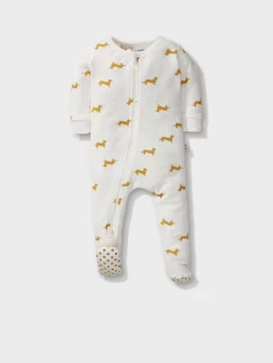 Baby Organic Penny Terry Zip Onesie