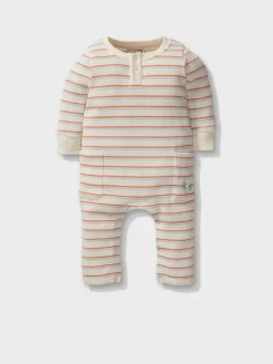 Baby Organic Waffle Stripe Onesie