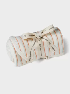 Baby Organic Waffle Stripe Blanket -Pajama Shop 852514 multi back t scaled