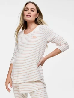 Maternity Organic Pj Set -Pajama Shop 852515 multi back2 t scaled