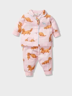 Baby Pink Penny Bamboo Flannelette Pj Set -Pajama Shop 853739 multi back2 t scaled