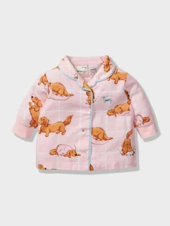 Baby Pink Penny Bamboo Flannelette Pj Set -Pajama Shop 853739 multi back4 t scaled