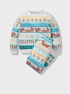Jnr Kids Fair Isle Easter Pj Set