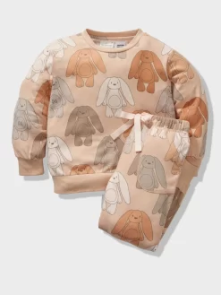 Kids Caramel Bunny Plush Pj Set