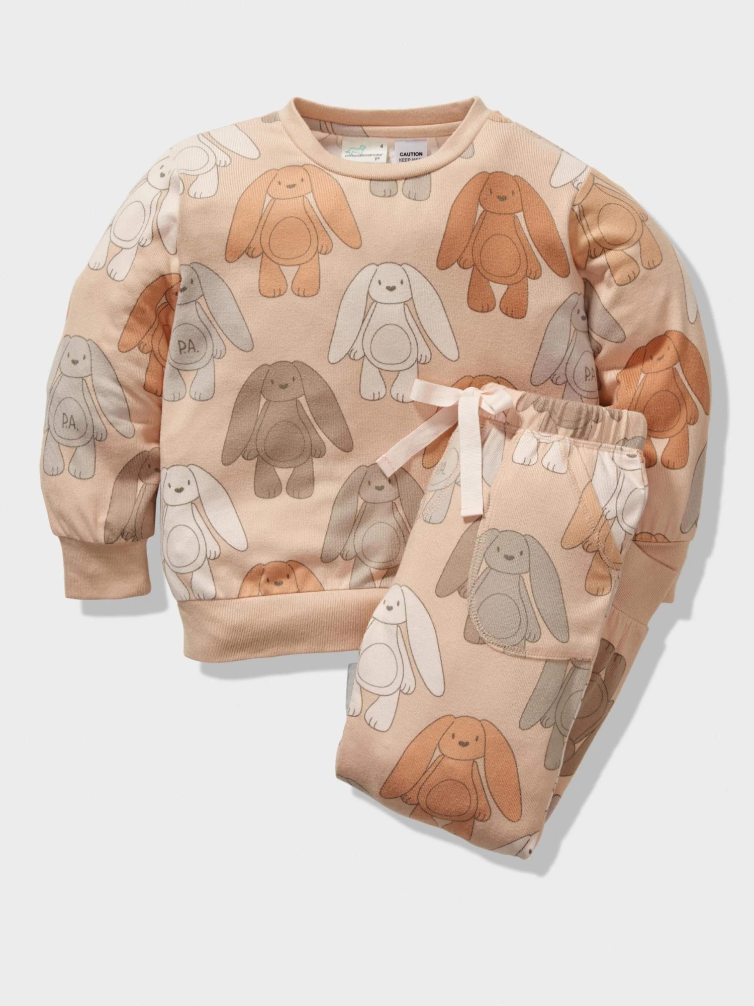 Kids Caramel Bunny Plush Pj Set 1 Kids Caramel Bunny Plush Pj Set