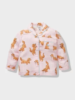 Jnr Girls Penny Check Bamboo Flannelette Pj Set -Pajama Shop 853760 multi back2 t scaled