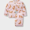 Jnr Girls Penny Check Bamboo Flannelette Pj Set