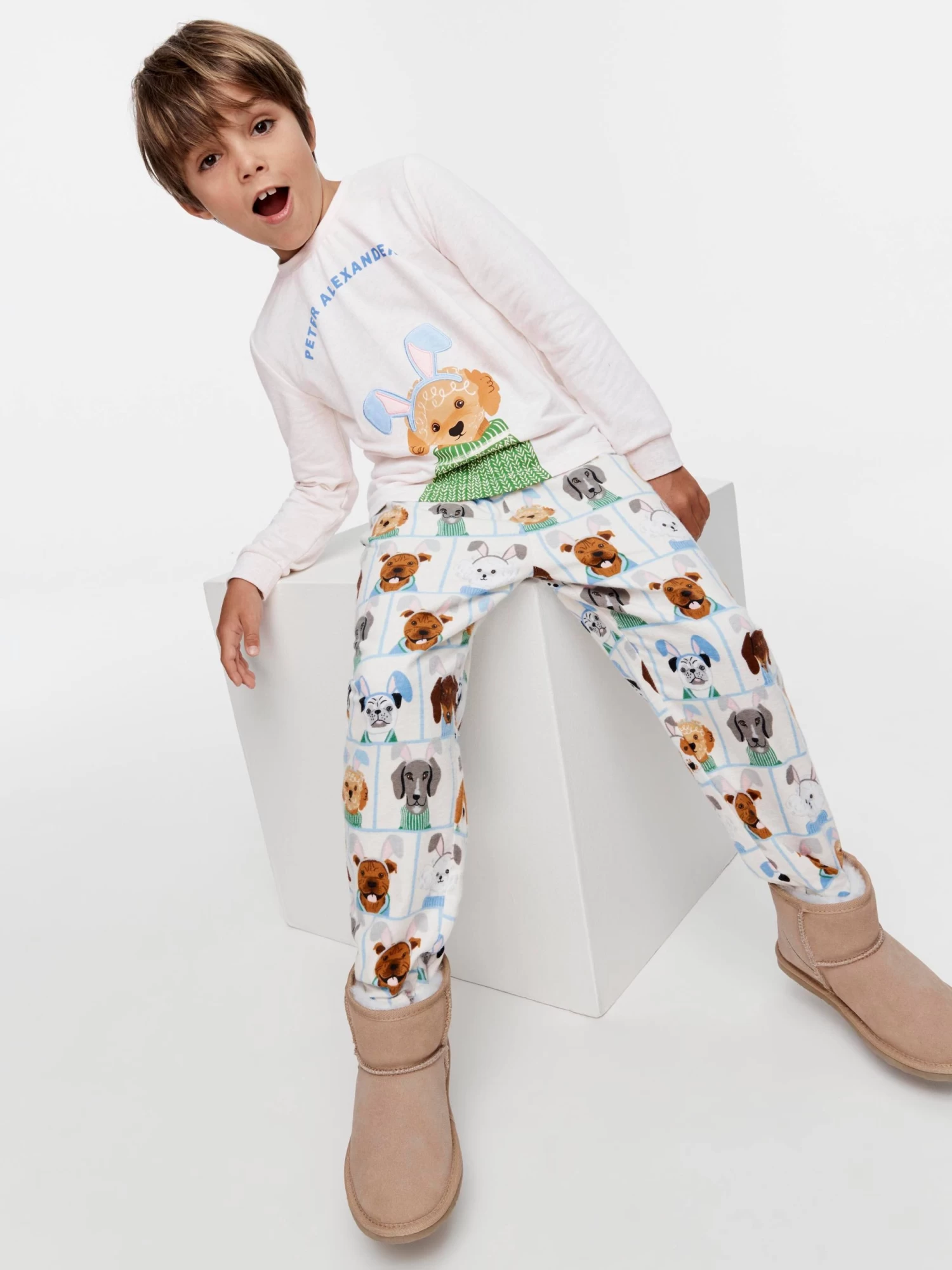 Jnr Kids Puppy Bunny Pj Set 1 Jnr Kids Puppy Bunny Pj Set