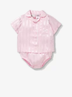 Baby Pink Stripe Satin Pj Set -Pajama Shop 856761 pink back2 t scaled