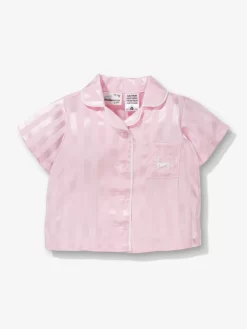 Baby Pink Stripe Satin Pj Set -Pajama Shop 856761 pink back3 t scaled