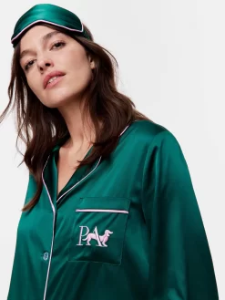 Jewel Satin Eye Mask -Pajama Shop 869373 green back2 t scaled