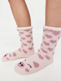 Piggy Luvin Sock -Pajama Shop 870058 pink back2 t scaled
