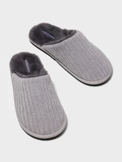 Grey Chenille Scuff