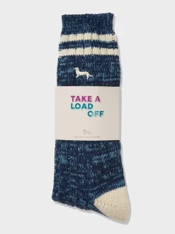 Navy Rib Sock -Pajama Shop 880114 navy box t scaled