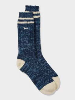 Navy Rib Sock -Pajama Shop 880114 navy maq t scaled