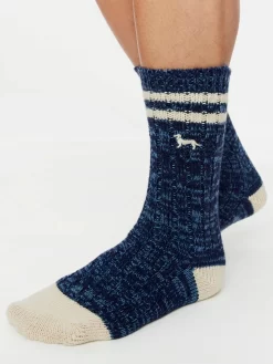 Navy Rib Sock