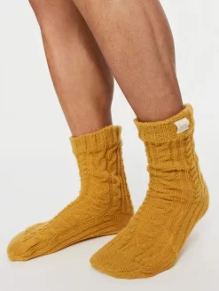 Mustard Knit Sock
